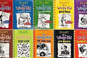 《Diary of a Wimpy Kid小屁孩日记全套14册》PDF+原版MP3音频 百度云网盘下载